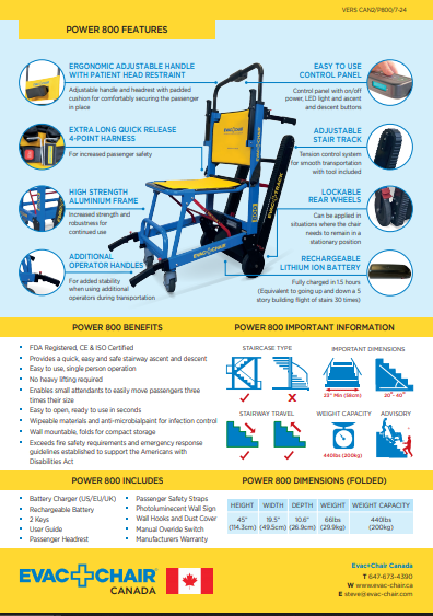 EVAC-CHAIR POWER 800