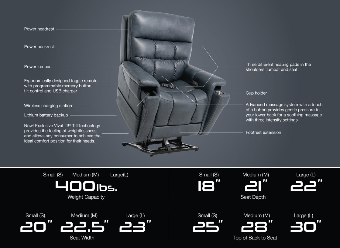 FAUTEUIL AUTO-SOULEVEUR VIVALIFT RADIANCE ULTRA